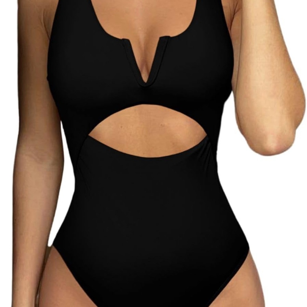 NWT Black One-Piece Monokini Swimsuit